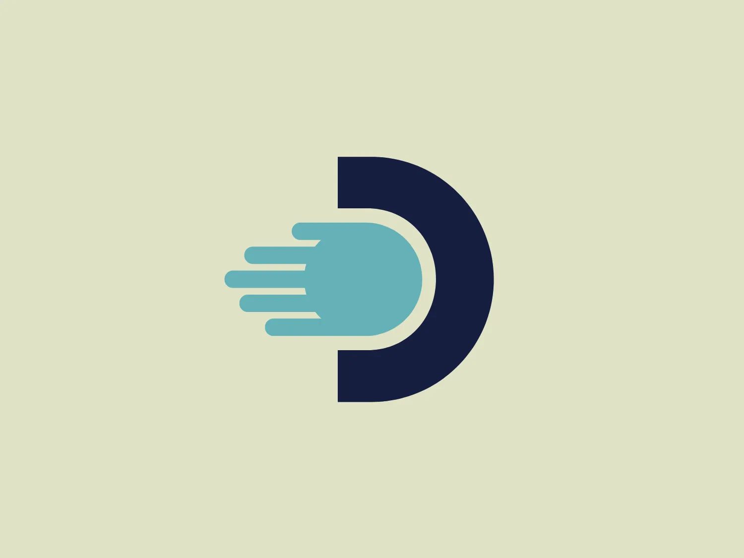 The Logo for Dash Solutions features an abstract, stylized design consisting of a dark-blue semicircular shape and a sea-green element resembling a hand or a swoosh with motion lines, giving the impression of speed or movement. The dark blue is solid and bold, while the sea-green has a gradient effect that fades into the blue, providing a sense of dynamism and progression. The forms are simple yet convey a strong sense of forward momentum and innovation. This modern and sleek logo communicates activity and agility, which could be associated with technology, delivery services, or mobility solutions.
