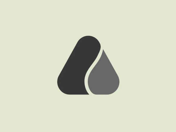 The Airmeet logo features two interconnected geometric shapes, with the left shape resembling a stylized 'A' in purple (#6A0DAD) and the right shape forming a droplet in bright blue (#00BFFF). The 'A'-like shape has a bold look with a thick stroke and a slightly curved right side that provides a sense of movement or fluidity. This seamlessly merges with the water droplet on the right, creating an image that is strong and dynamic, possibly symbolizing stability, adaptability, or growth. The overall design aesthetic is modern and minimalist, with a clean, friendly appeal. Hexcode: #E5E7D0