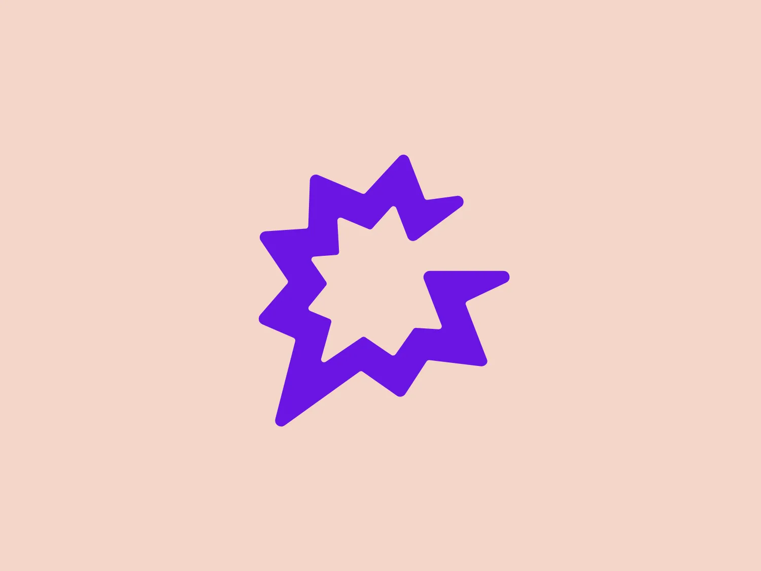 The Gong logo features a dynamic starburst design with multiple layers. The central shape resembles a traditional star with points radiating outward, enclosed by a larger, jagged contour that adds a sense of energy and motion. The color is a bold and vivid shade of purple, giving the logo a modern and vibrant feel. This design offers a feeling of excitement and standout appeal, potentially conveying innovation or excellence. To complement this vibrant Gong logo, a neutral yet fresh background would be ideal.