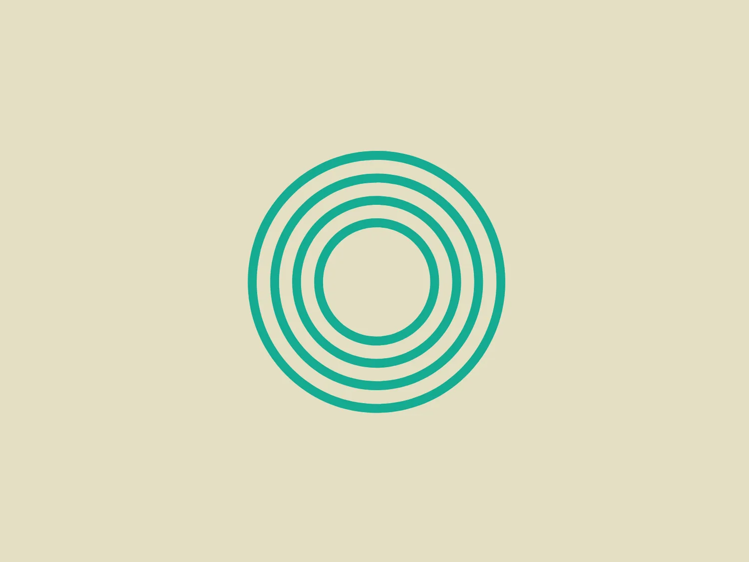 The business's logo, for Parc Olympique, is a minimalist design featuring a series of concentric circles forming a target-like shape. Bold turquoise lines create the circles, expanding from the center outwards, with each ring being slightly larger than the previous one. The design utilizes negative space effectively to convey a sense of depth and dimension. The vibrant turquoise color of the logo would stand out best against a muted background that complements it.