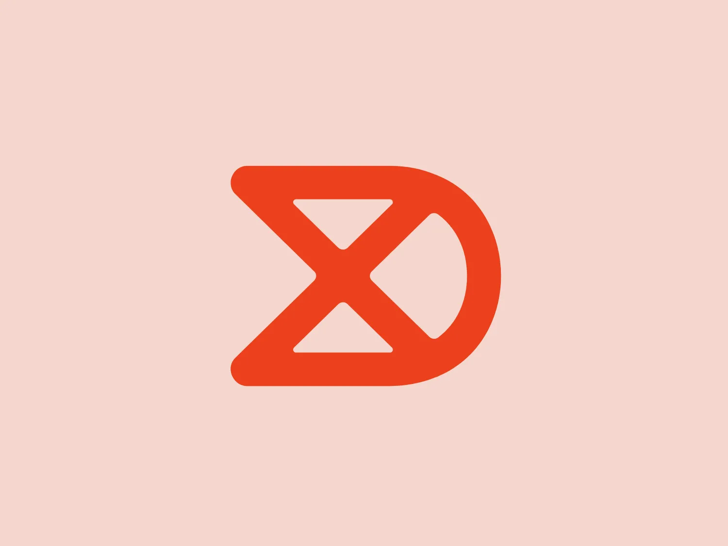 The Duffy logo features a bold, stylized 'X' with a modern and minimalist design. It is composed of two interlocking shapes with sharp angles and dynamic negative space. The right-hand side resembles an arrow pointing to the right, suggesting forward motion or progress. The left side echoes this shape in reverse, lending a sense of balance. The overall effect gives the impression of movement and innovation. The color of the logo is a vibrant, saturated orange, which adds to the energetic and contemporary feel of the design.