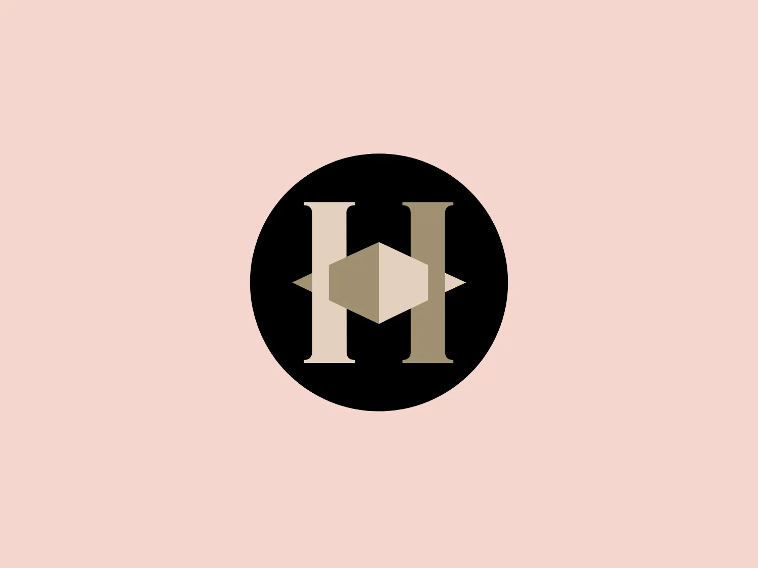 The Houlihan Lokey logo features a central monogram composed of a light beige 'H' surrounded by a darker beige border, creating an elegant contrast. The 'H' has a geometric design with a diamond shape cut out from its crossbar, which intersects with the vertical strokes, adding a modern touch. The monogram is encased within a black circle, giving it a clean and bold appearance. The overall design aesthetic is minimalist and sophisticated, with a subtle, luxurious feel. Considering the neutral tones and the boldness of the black, a light and soft background would complement it well without competing for attention.