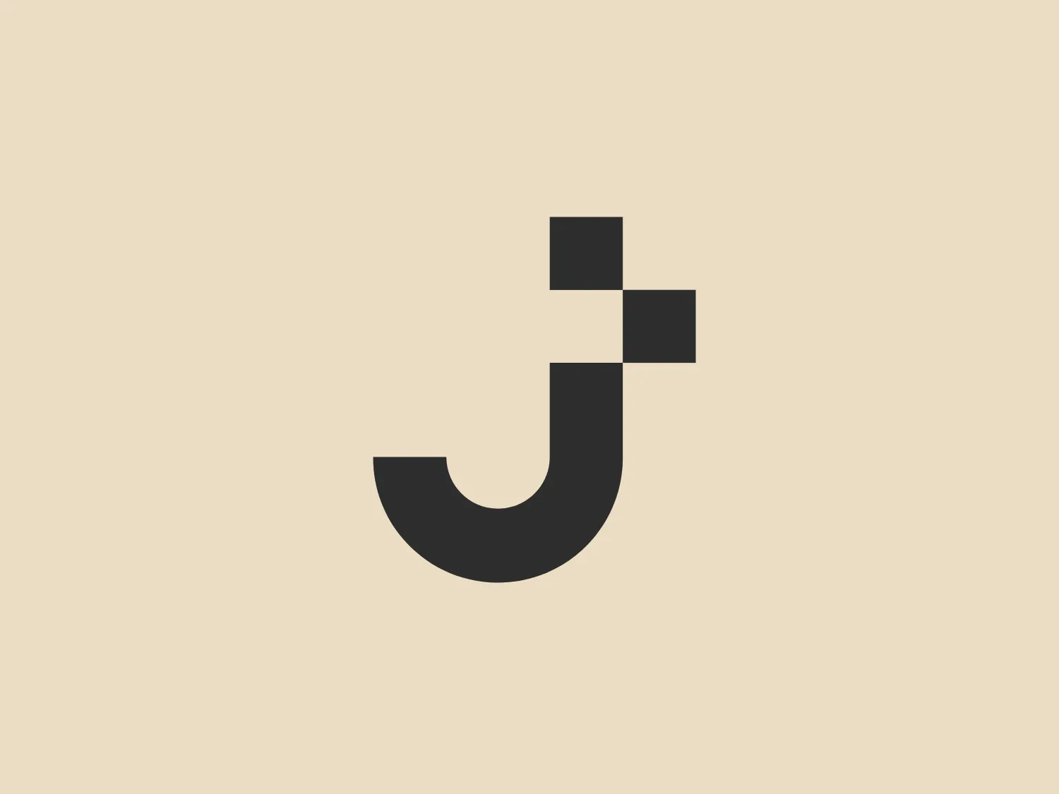 The Jagenberg Group logo features a stylized lowercase letter "j" with a bold and modern design. It is composed of two distinct shapes: a large, curved hook that forms the main body of the "j," and a small rectangle that sits atop the hook, representing the dot traditionally found above lowercase "j"s. The shapes are solid and have a flat, 2-dimensional appearance. The color of the logo is a dark gray, which gives it a versatile and professional look, suitable for various applications. The simplicity and minimalistic nature of the design suggest that it could be used for tech companies, design studios, or modern lifestyle brands looking for a sleek identity.