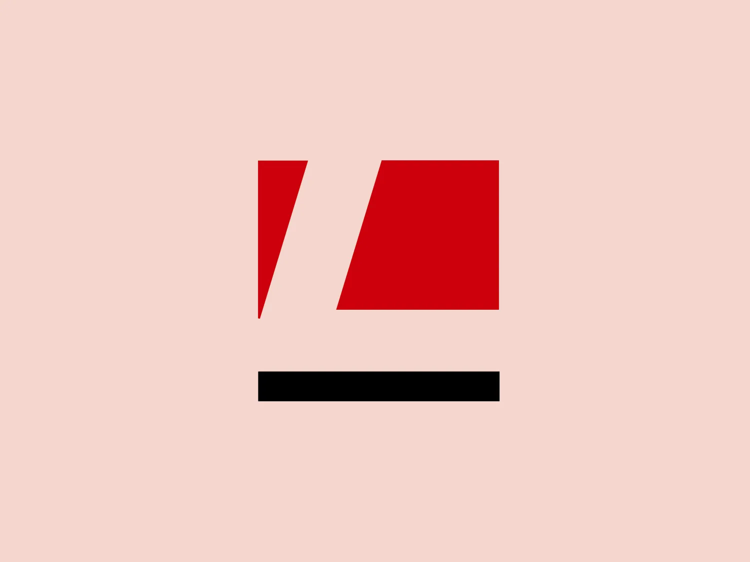The Langa Group logo consists of a bright red triangle on the left, balanced by a parallelogram on the right. These geometric shapes are underlined by a solid black horizontal line, creating a modern, minimalistic, and bold aesthetic. The clean and flat color palette and use of sharp angles convey energy and dynamism.