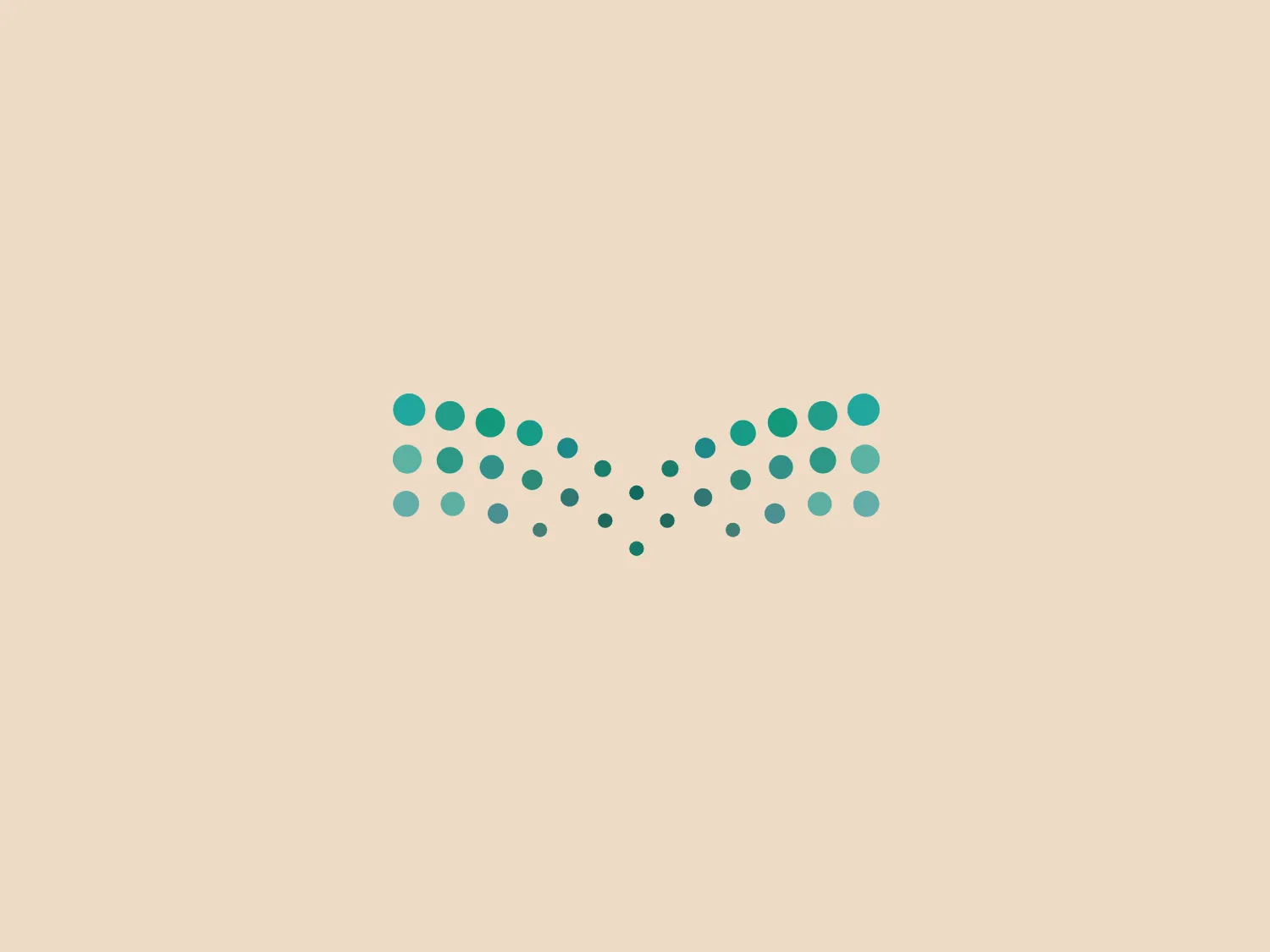 The Ministry of Education Saudi Arabia logo features a stylized depiction of a butterfly, created through the use of multiple round dots that vary in size. There are two symmetrical halves, each resembling a butterfly wing with rows of dots that radiate outwards, creating a dynamic feel. The color of the dots transitions smoothly from a darker teal at the center to a lighter shade towards the tips, giving it a sense of depth and movement. The overall design aesthetic is modern and minimalist, with a clean and organic look that suggests transformation or growth. For this logo, a background that would complement its freshness and simplicity could be a soft, neutral tone.
