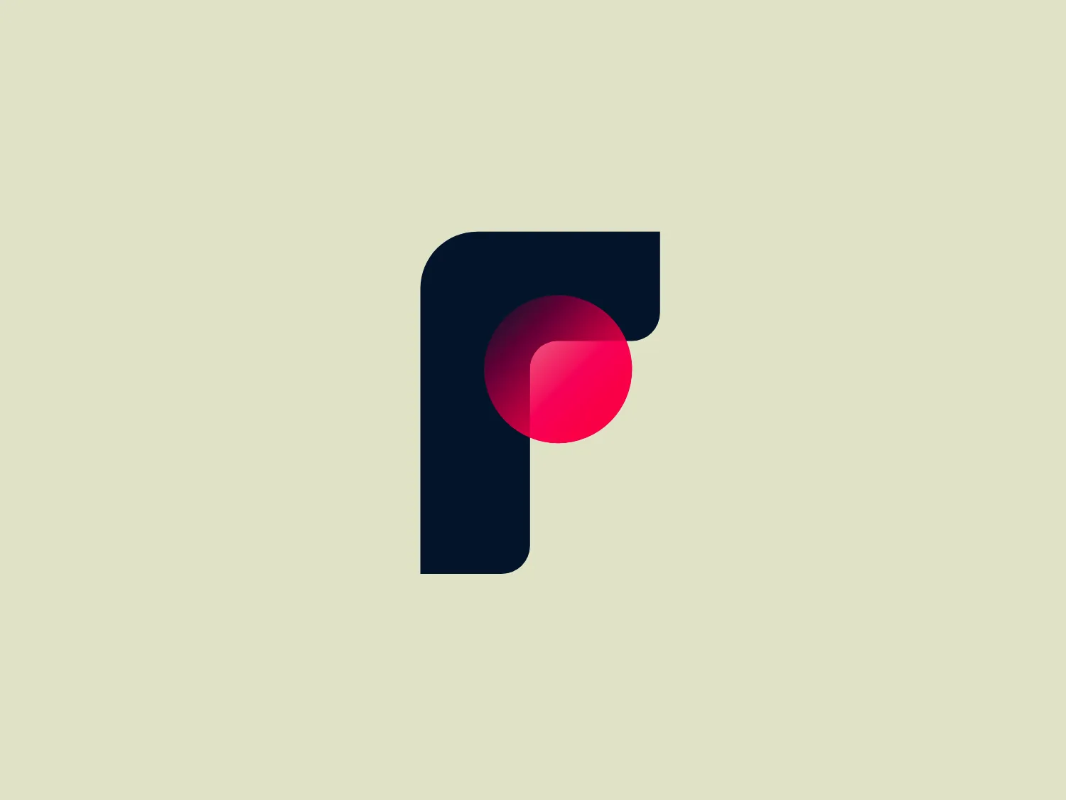 The logo for Front App includes a modern, minimalist design with a dark blue, almost black letter 'P'. Within the negative space of the 'P', a striking magenta spherical shape seems to cut through the letter, resulting in a dynamic and contrasting interplay between the two elements. The color palette is bold and simple, using deep blues and vibrant magenta to make the logo pop. The aesthetic leans towards a sleek and professional look, with the interesting use of negative space adding a sense of innovation.