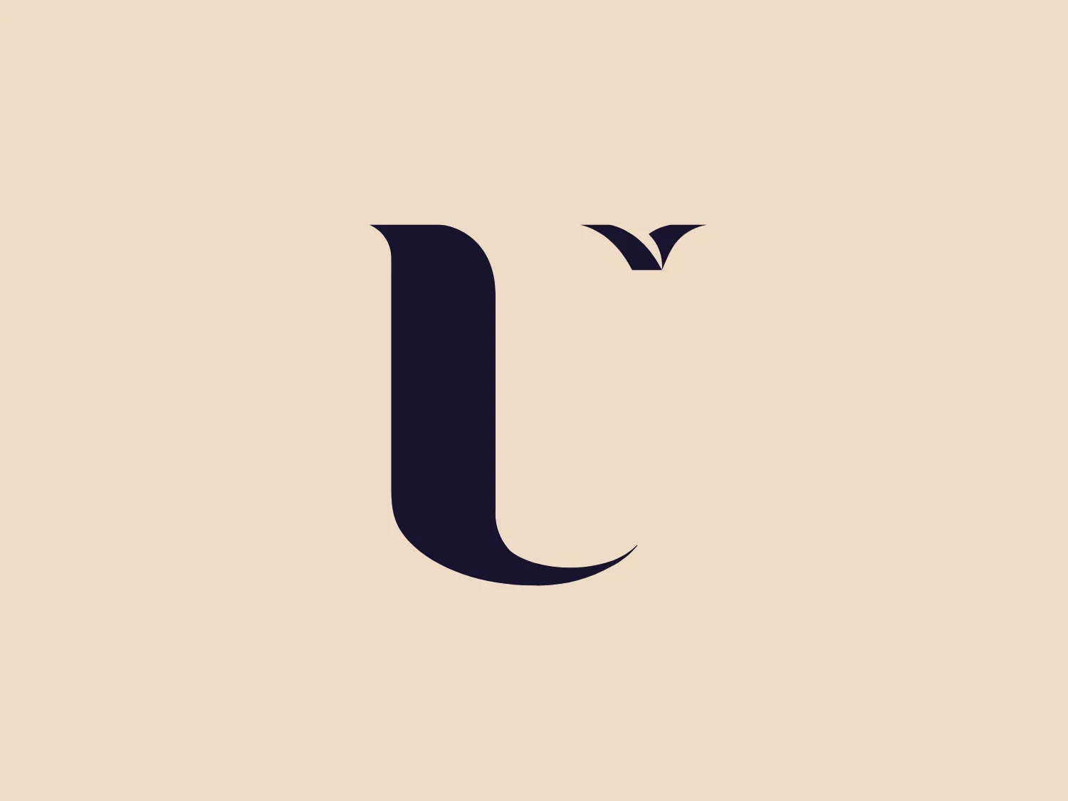 The Ulster University logo features a sleek and modern design, showcasing a stylized letter "J" in a dark navy or deep blue color. The letter has a tall and narrow structure with soft curves, exuding elegance and sophistication. Its top extends slightly to the right with a subtle serif, while the bottom has a gentle curve that mirrors the fluidity of the overall letterform. Additionally, a small negative space detail near the top resembles a bird in-flight, adding a unique and memorable twist to the design. This logo is best showcased against a light and neutral background.