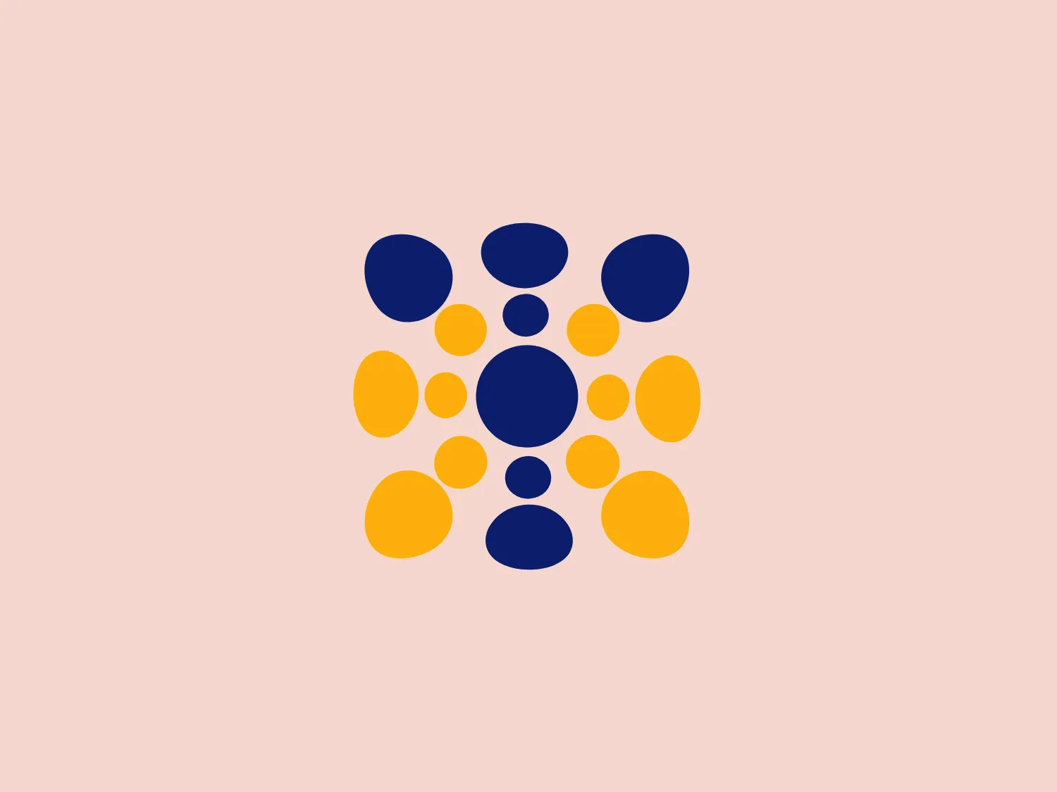 The T324 logo showcases an array of circles arranged in a hexagonal pattern. It primarily uses dark blue and mustard yellow colors, with the circles varying in size to create a beehive lattice effect. The larger blue circles are centrally located, while smaller yellow ones are interspersed around them. This symmetrical design harmoniously blends the contrasting colors, conveying a sense of connectivity or structure. The modern and minimalist aesthetic effectively utilizes negative space and color to create a visually intriguing pattern.