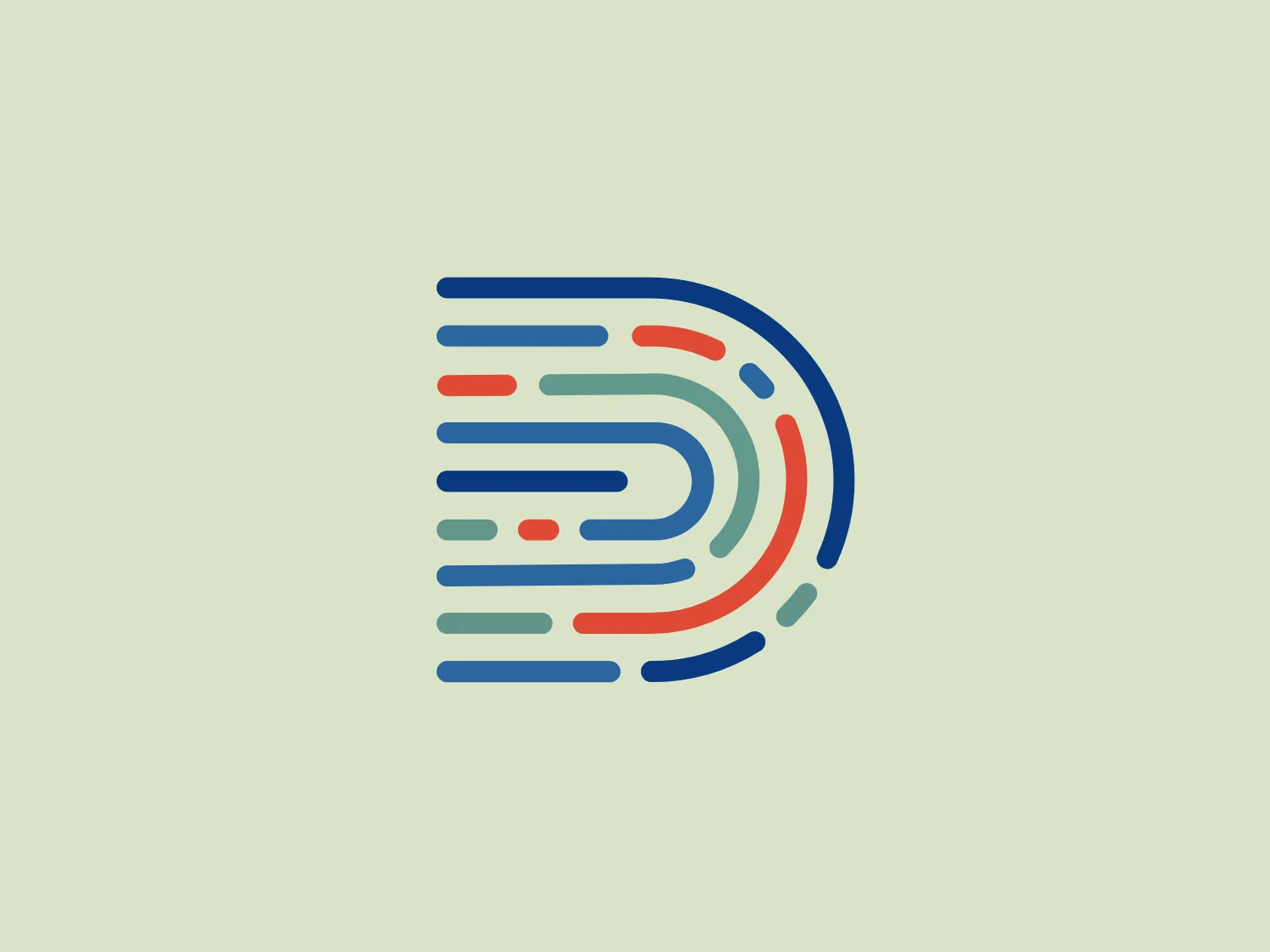 The Digimojo logo features a circular fingerprint-like pattern composed of curved lines and dots. The lines transition from deep blue to red, creating a gradient effect that conveys movement and progress. The modern and clean design exudes a digital or high-tech vibe, making it a fitting choice for businesses in technology, security, or identification sectors. The varied length and thickness of the lines enhance the logo's dynamic and unique appearance.