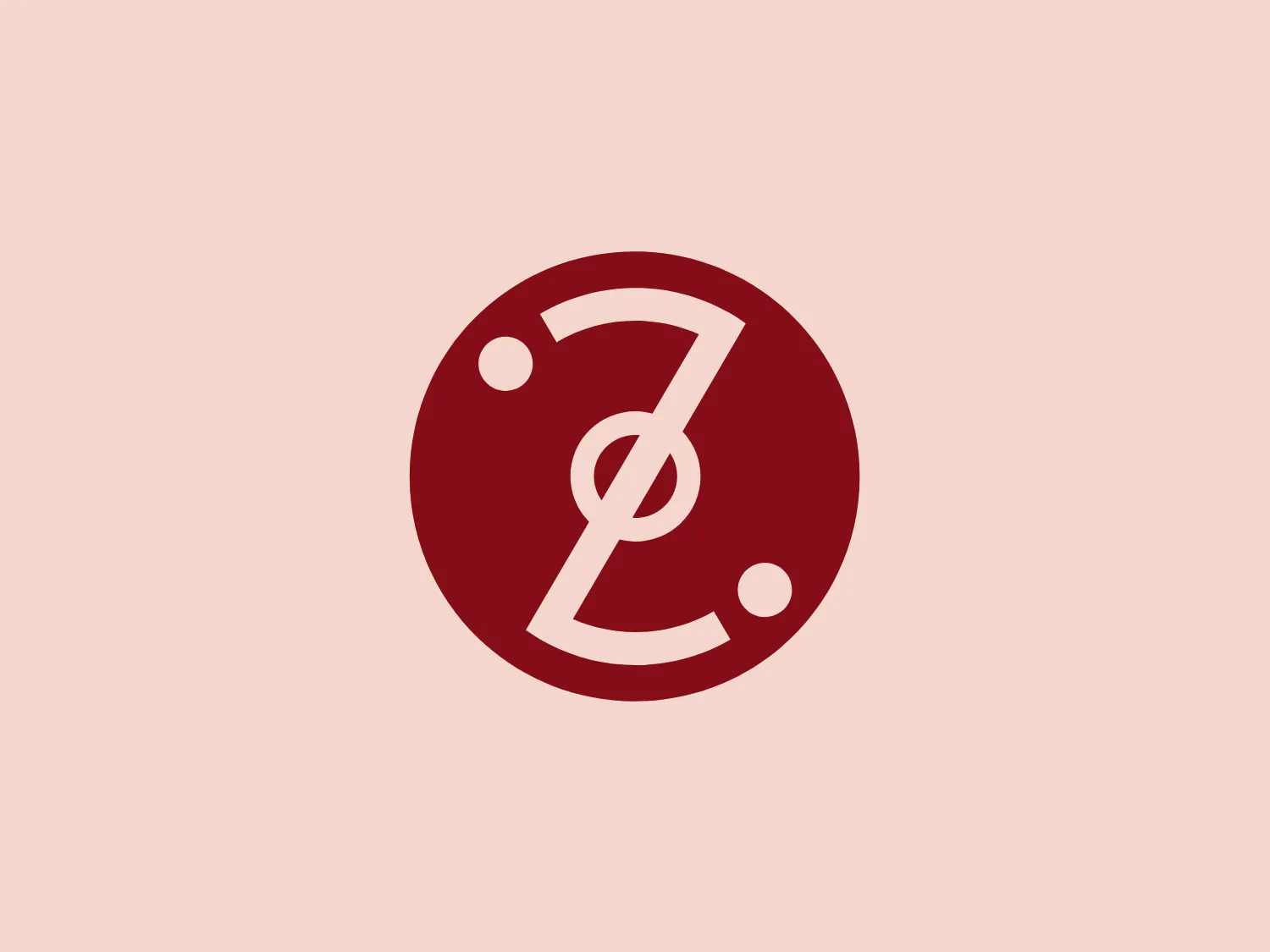 The Studio Z logo boasts a contemporary, robust appeal with a prominent maroon emblem set against a clean backdrop. The design centers on a circular motif housing a distinctive, off-center letter "Z" that creates a captivating visual impact. This letter also bears a resemblance to a lightning bolt, subtly hinting at energy and velocity. Employing negative space inside the circle surrounding the "Z" adds depth and intricacy to the overall composition. The high contrast in colors and the minimalist approach enhance the logo's adaptability and memorability. Additionally, smaller white circles and dots surrounding the "Z" contribute to its dynamic and technologically connected appearance.