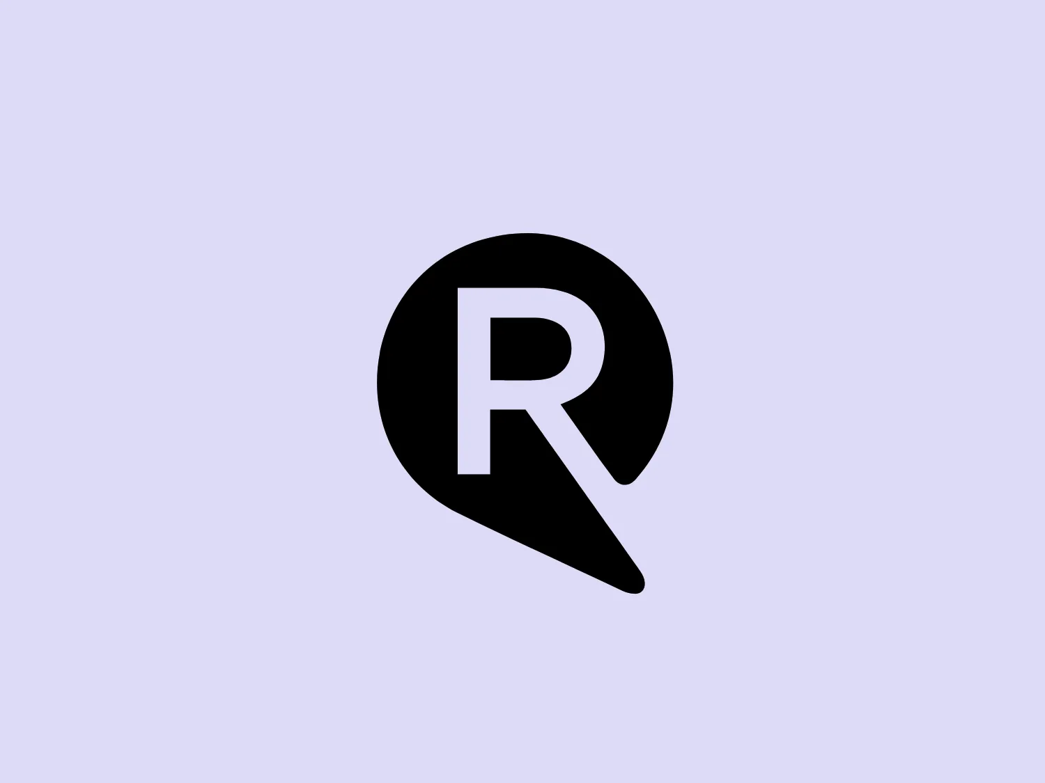 The logo for RepHike showcases a bold, capitalized letter "R" centrally positioned within a solid, circular background. The design gives the impression of a speech bubble or a chat icon. The "R" and its surrounding shape utilize a contrasting black-and-white palette, with the "R" appearing in white against the black background. The logo utilizes a modern, sans-serif typeface for a sleek and contemporary appearance. Additionally, the clever use of negative space around the upper right part of the "R" seamlessly integrates with the circular outline to define the speech bubble's tail, effectively implying communication or chat features in a minimalist manner.