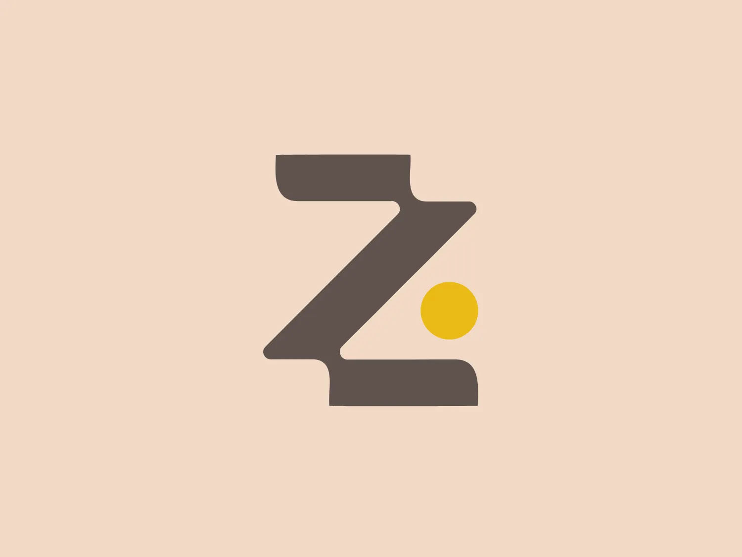 The Zizzi Investments logo showcases a stylized letter "Z" with sharp angles and bold lines, creating an illusion of depth through its unique geometry. It is composed of two shades of brown; a darker shade outlines the "Z" while a lighter shade fills the negative space, adding a sense of dimension. A bright yellow circle intersects the "Z", breaking its linearity and infusing a pop of color which offers a pleasing contrast that draws the eye. The overall design aesthetic is modern and minimalist, suggesting a forward-thinking brand with a clean, contemporary feel.