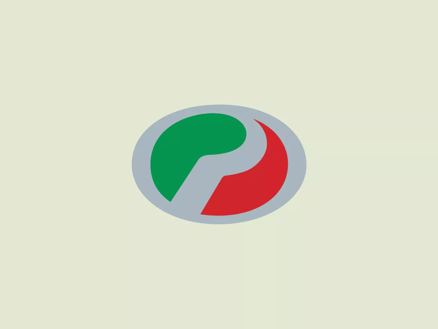 The Perodua logo features a stylized circular form divided into three sections with smooth, organic curves. Each section is adorned with a different color: muted red on the right, leafy green on the top left, and neutral grey occupying the bottom left. The sleek, modern design with minimalistic details suggests connectivity and harmony between the three parts, evoking a sense of professionalism.