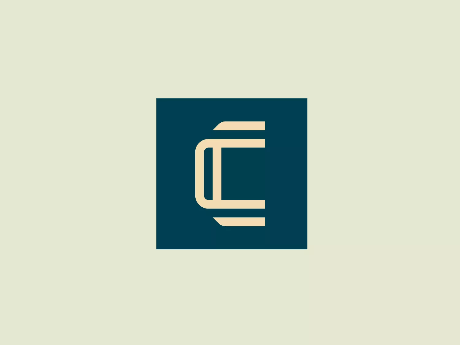 The Cresnia logo showcases a sleek, modern design with a compact and stylized combination of a lowercase 'e' merging with a capital 'L'. The bold, geometric lines and gold color against a deep teal background create a luxurious and professional aesthetic, conveying stability and strength. The logo's minimalistic and sophisticated feel makes it suitable for a variety of applications, and it would stand out on a light background that complements its colors.