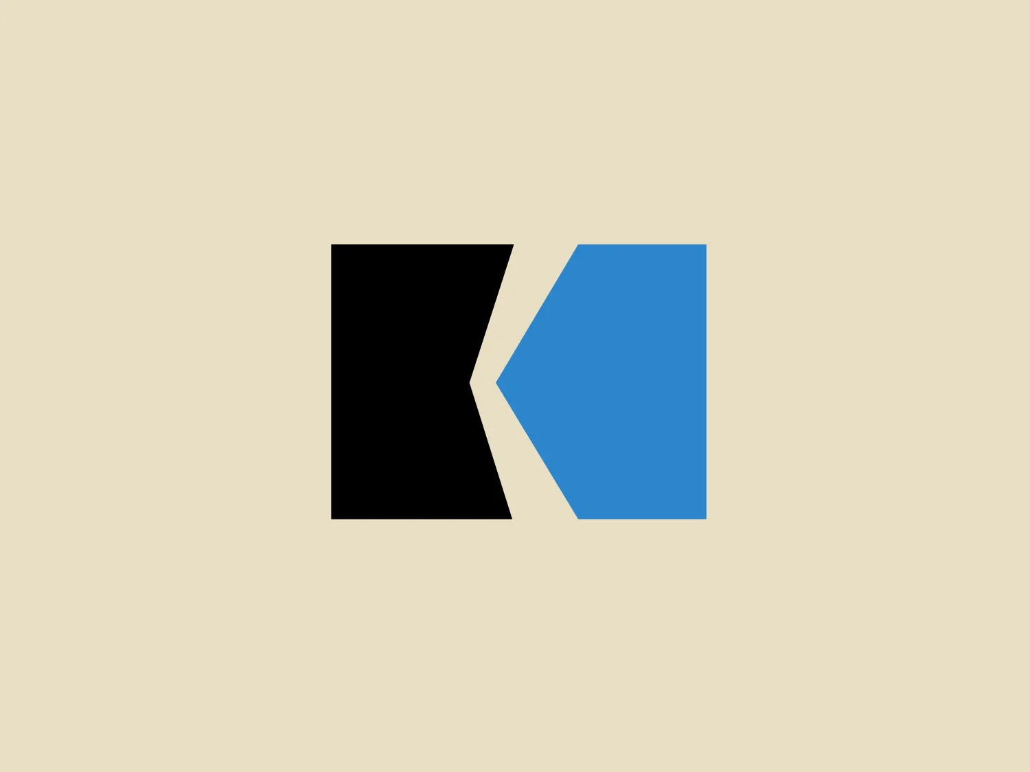 The Koch Industries logo features a stylized arrow pointing to the left, composed of two geometric shapes: a solid black rectangle and a blue parallelogram affixed to its right side, creating the arrow’s head. The contrast between the deep black of the rectangle and the bright blue gives the logo a bold and dynamic feel. It has a modern and simplistic aesthetic, each shape sporting crisp, clean lines that would stand out well against a minimalist backdrop. Given the color scheme, a background that complements yet contrasts with both colors would be ideal.