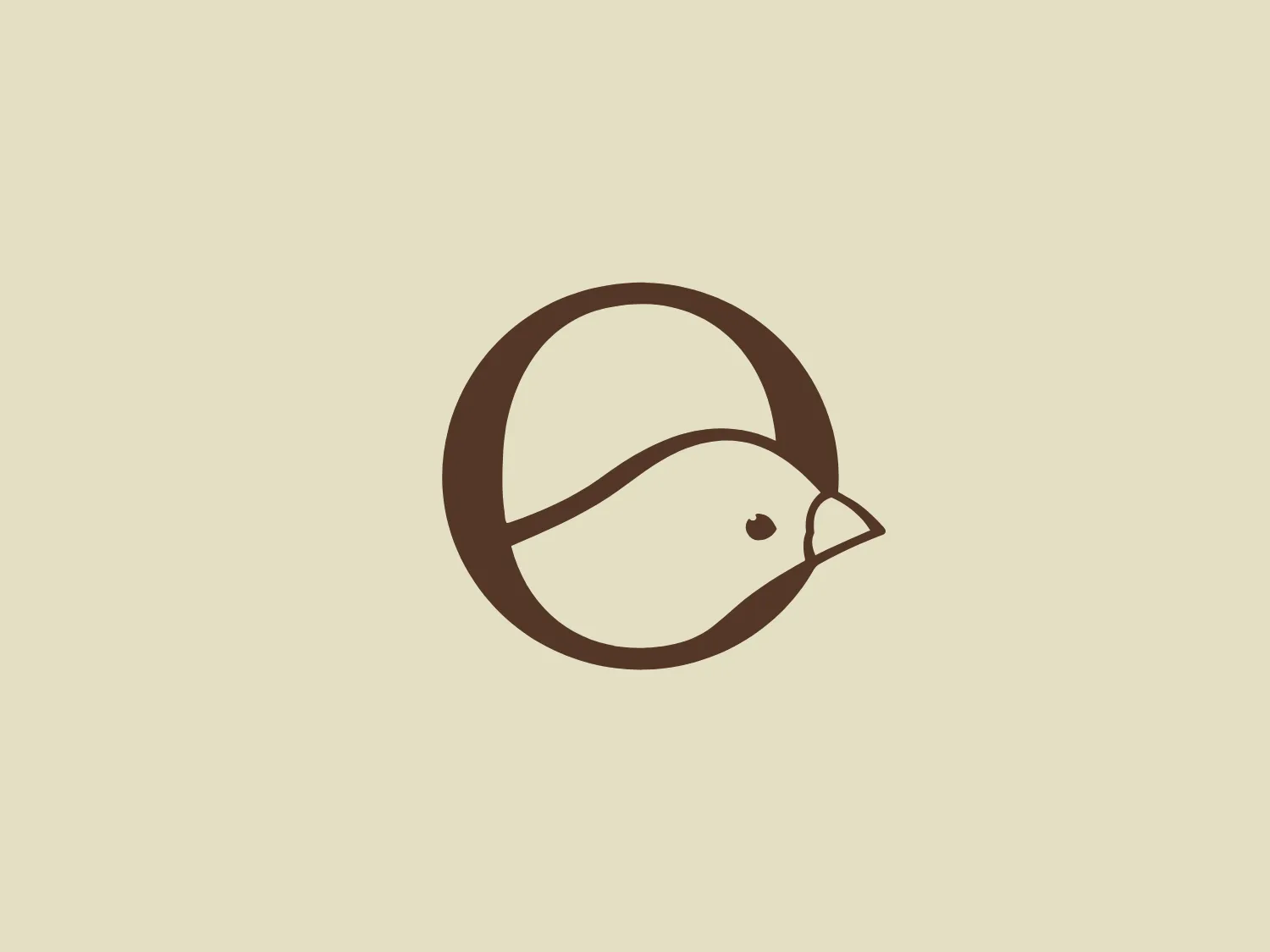 The Roost Salon logo showcases a stylized bird enclosed within a circular boundary. The minimalist design incorporates clean, smooth lines to define the bird's rounded body, a small beak, and an eye represented by a singular dot. A warm, earthy brown color palette is used, conveying an organic and eco-friendly brand image. The overall design aesthetic is modern and simplistic, emphasizing the brand's likely association with nature, simplicity, and sustainability.
