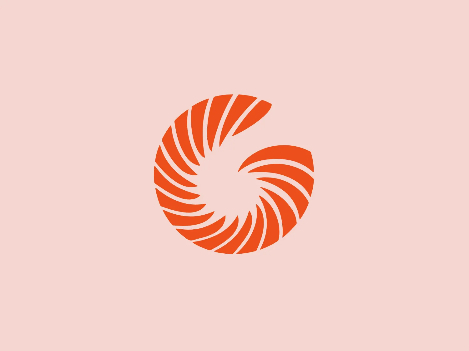 The Goil logo is a circular motif with a stylized spiral or shell-like design. It features concentric arcs that create a sense of rotation and movement. The minimalistic design uses a bright orange color, giving it a vibrant and energetic feel. The simplicity of the design suggests a modern and clean aesthetic, versatile for various applications.