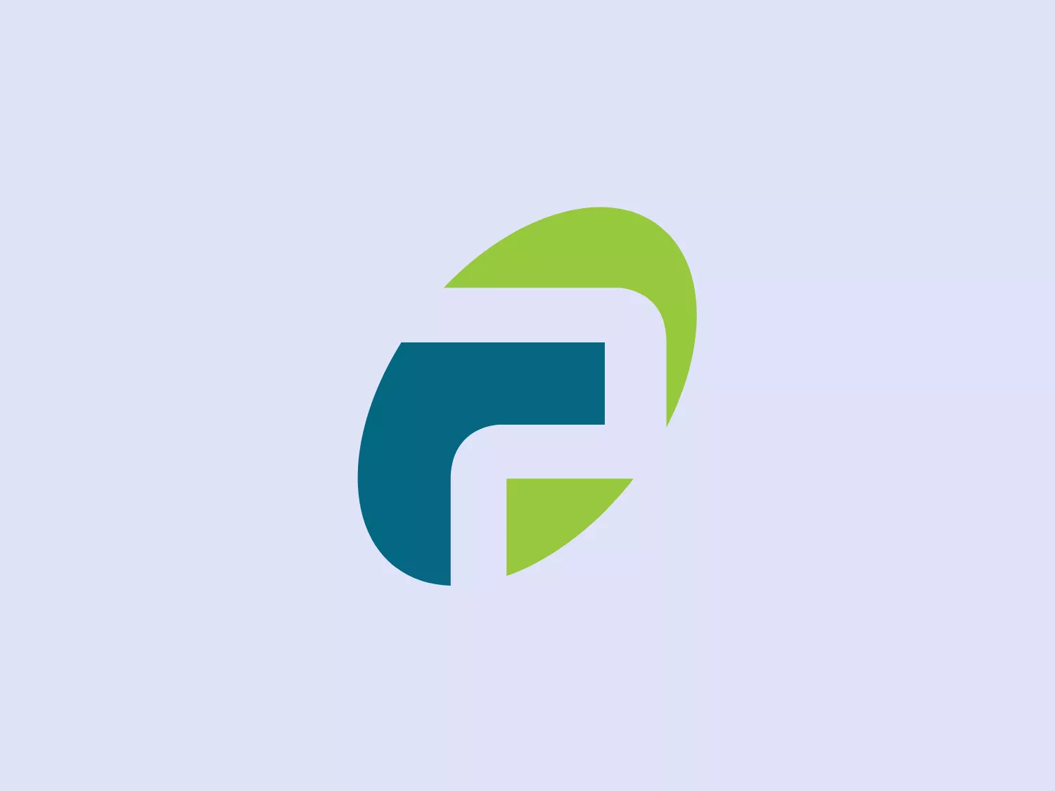 The Proman Enerji logo is a stylized letter combining elements of a 'G' and 'C', featuring a rich shade of teal or dark cyan for the curved part resembling a 'C', and a vibrant green for the leaf-like shape forming the inner part of the 'G'. It boasts clean curves and a sense of motion, with the overlap creating a negative space resembling a forward-pointing arrow on the right side of the design. This logo epitomizes a balance between professional and organic aesthetics.