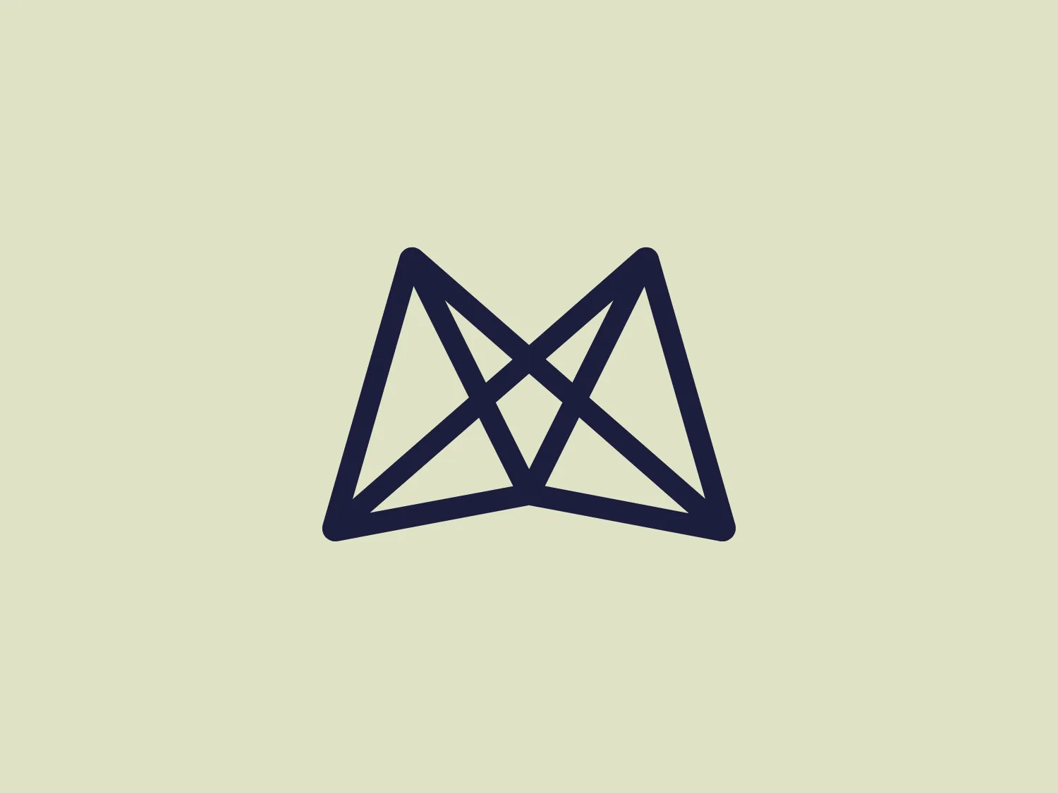 The MavenLink logo features a geometric design resembling a stylized letter "M" or two intersecting triangles forming a star in the center. The main color is a dark navy blue, exuding professionalism and reliability. Thin lines create an interconnected network within the shapes, hinting at connectivity or a systematic approach. The overall aesthetic is modern and minimalist, making it suitable for a technology or finance brand.