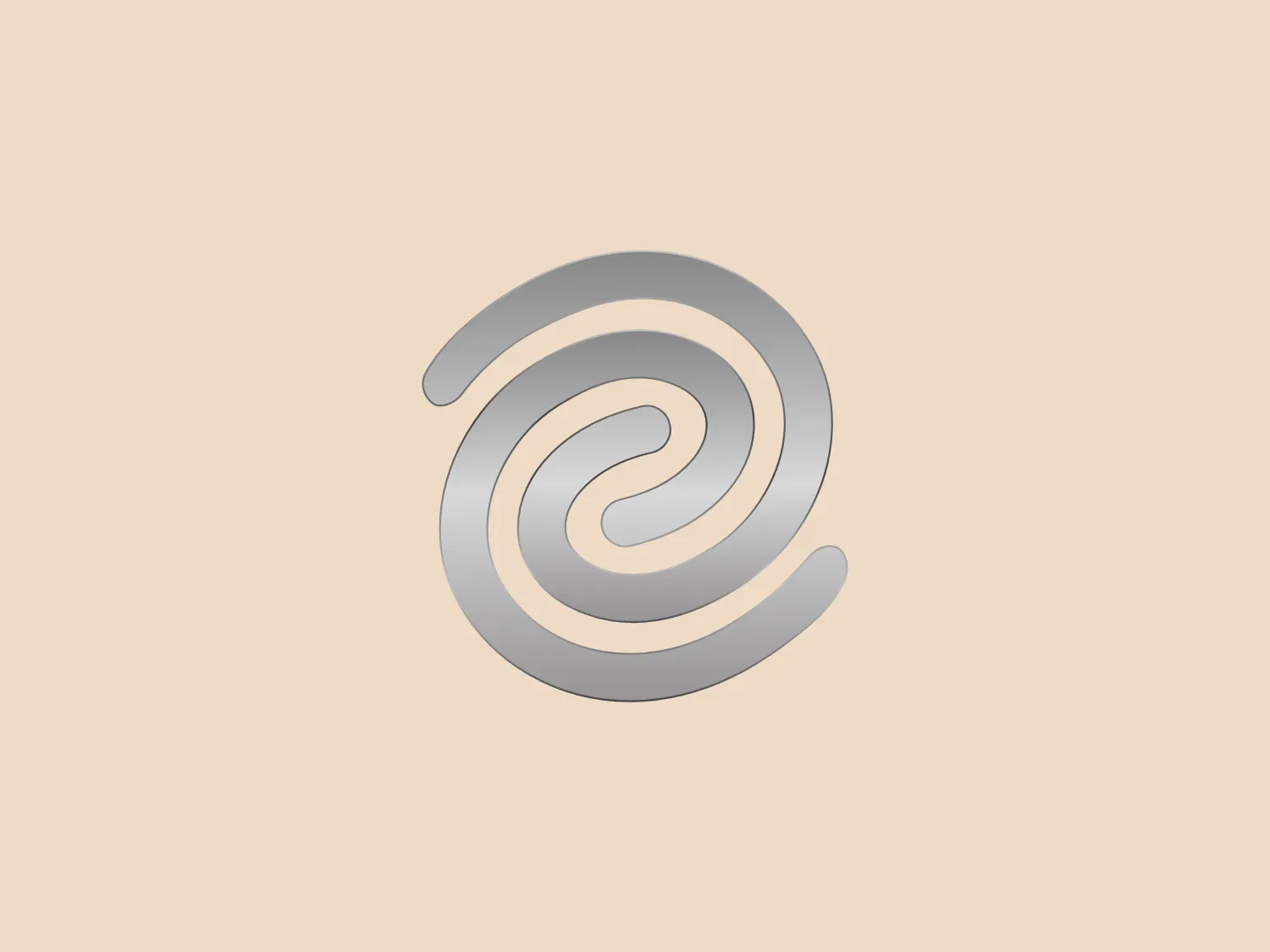 The business logo for Empower Energies features a stylized, abstract design resembling a dynamic spiral or swirl. It consists of concentric arcs tapering towards the center, creating a fluid movement. The monochromatic shades of grey give it a sleek and modern look, while the gradient adds depth and dimension. This minimalistic and contemporary aesthetic suggests innovation and finesse.