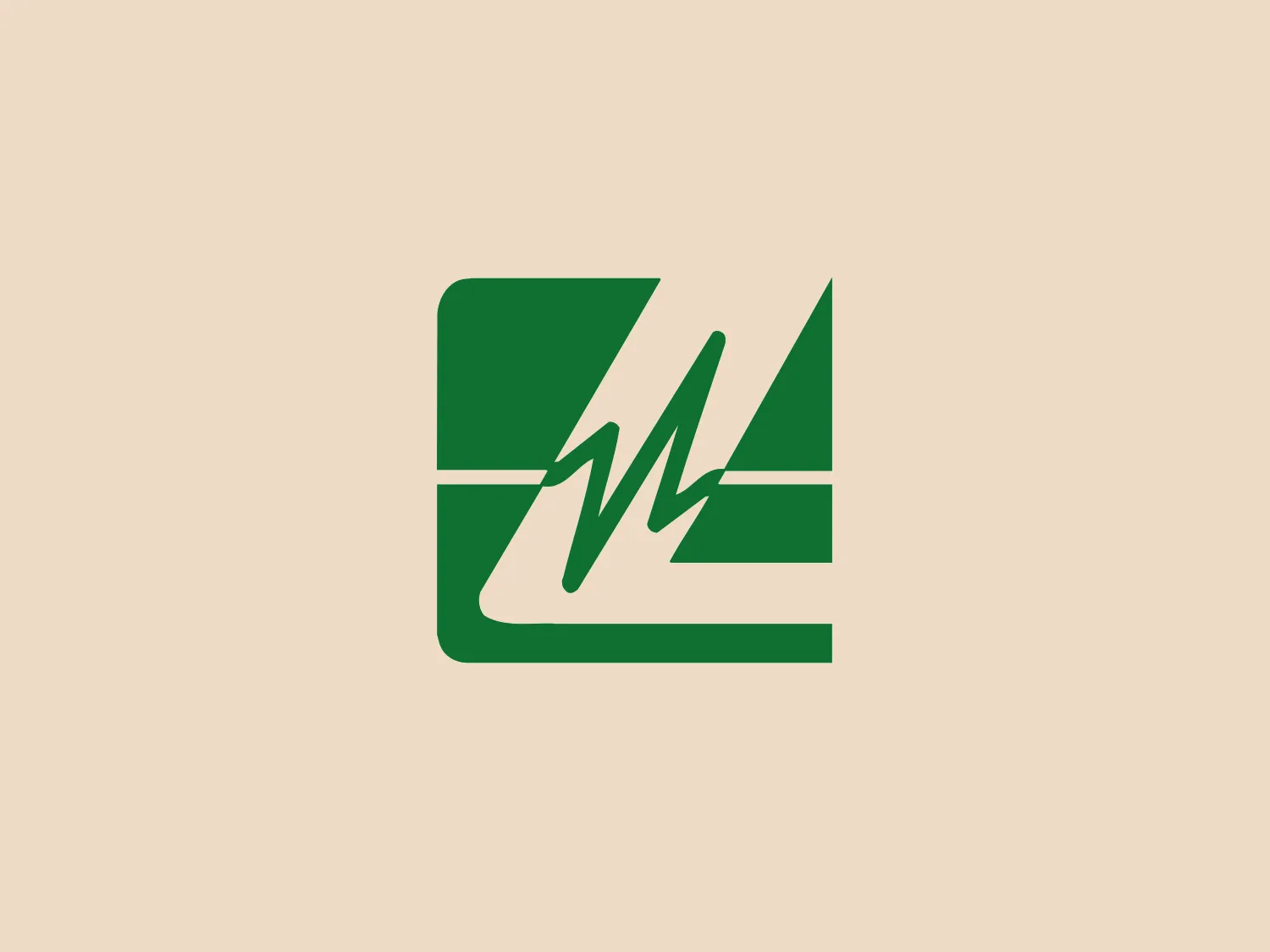 The Littelfuse logo features a stylized representation of a rounded square with a folded corner, creating a three-dimensional effect. The design is divided into two sections by a white, zigzagging line that resembles a pulse or heartbeat monitor readout, giving a sense of motion and energy. It uses two shades of green, with the darker green making up the main body of the logo and the lighter green occupying the folded corner. The overall aesthetic is modern and clean, with the use of negative space to separate the elements. The logo conveys themes of growth, vitality, and dynamism.
