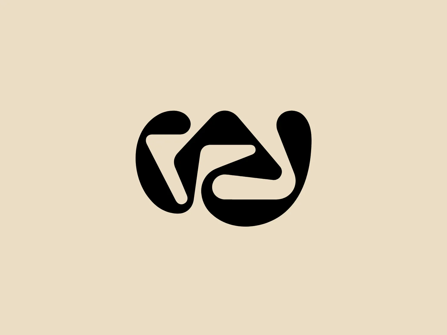 The WEO logo exhibits a symmetric, abstract design comprising bold, interlocking shapes that form a continuous, flowing form. The predominantly black design suggests cursive or calligraphic strokes, imbuing a sense of movement and harmony. Its modern, minimalistic aesthetic relies on the stark contrast between the black shapes and the white background, creating a striking visual impact. The smooth transitions between thick and thin sections of the lines add a dynamic quality to the overall logo.