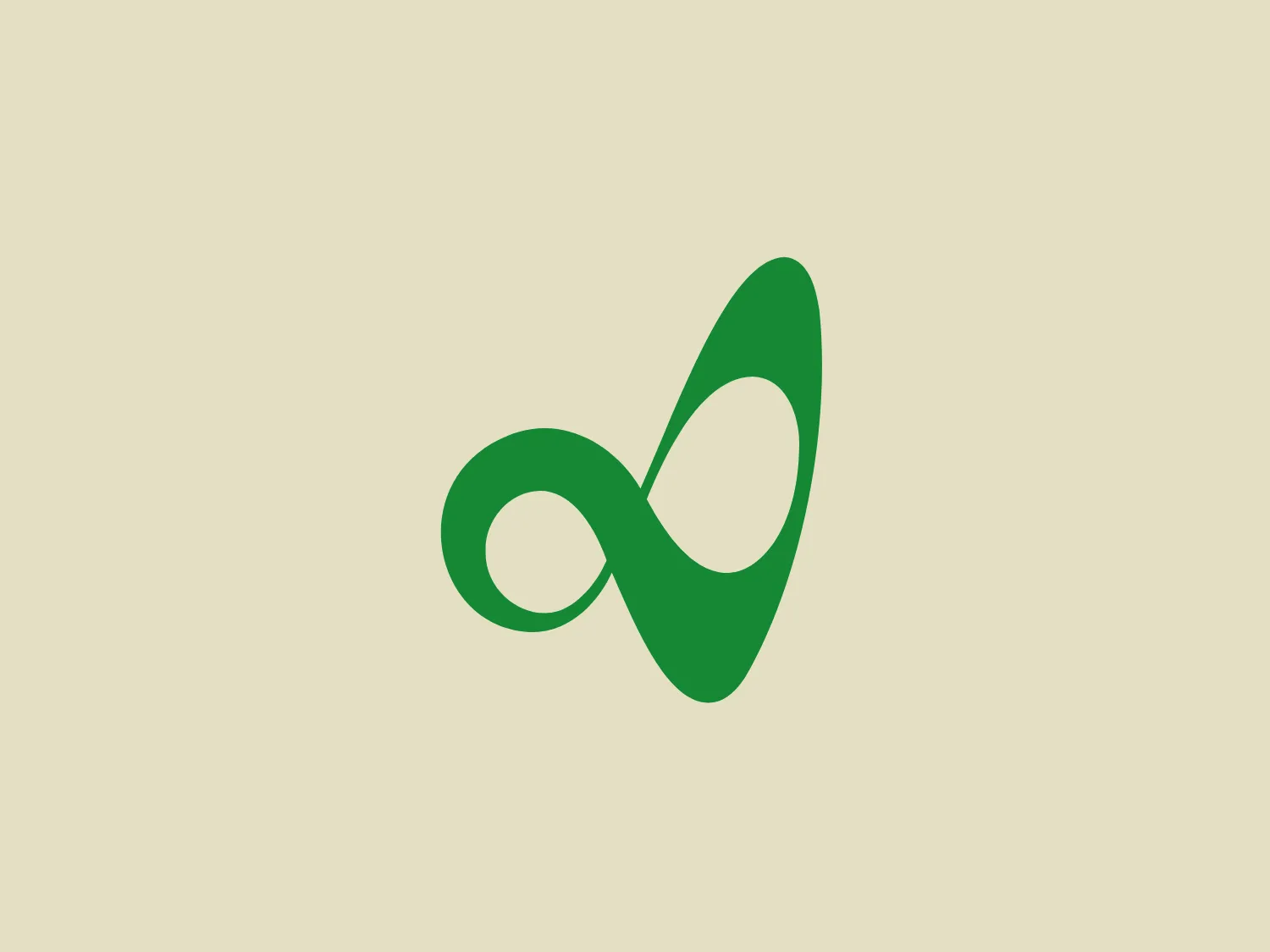 The Vaudoise logo is a stylized, abstract shape resembling a continuous loop that creates a dynamic and fluid sense of motion. It is composed of two teardrop-like forms which merge into each other, forming a shape reminiscent of an infinity symbol. The color of the logo is a vibrant, solid green, which symbolizes growth, freshness, and vitality. The design is sleek and modern with a clean, minimalistic aesthetic, free of any additional embellishments or text. Its simplicity is visually appealing and suggests adaptability and innovation.