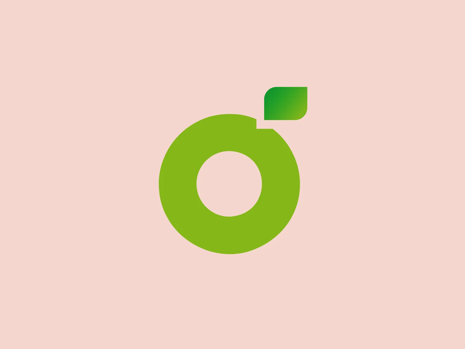 The Sotkon Group logo presents a modern and simplistic design with a large green circle as the main element. At the top right of the circle, a smaller, rectangular shape with rounded corners extends outward, rendered in a gradient of green to light green, giving the impression of a tab or a tag. The circle features a white cut-out circle in its center, creating a donut-like shape. There is no text or additional embellishments, which contributes to a clean and bold aesthetic. The logo embodies a sense of growth, freshness, and eco-friendliness suggested by the color green.