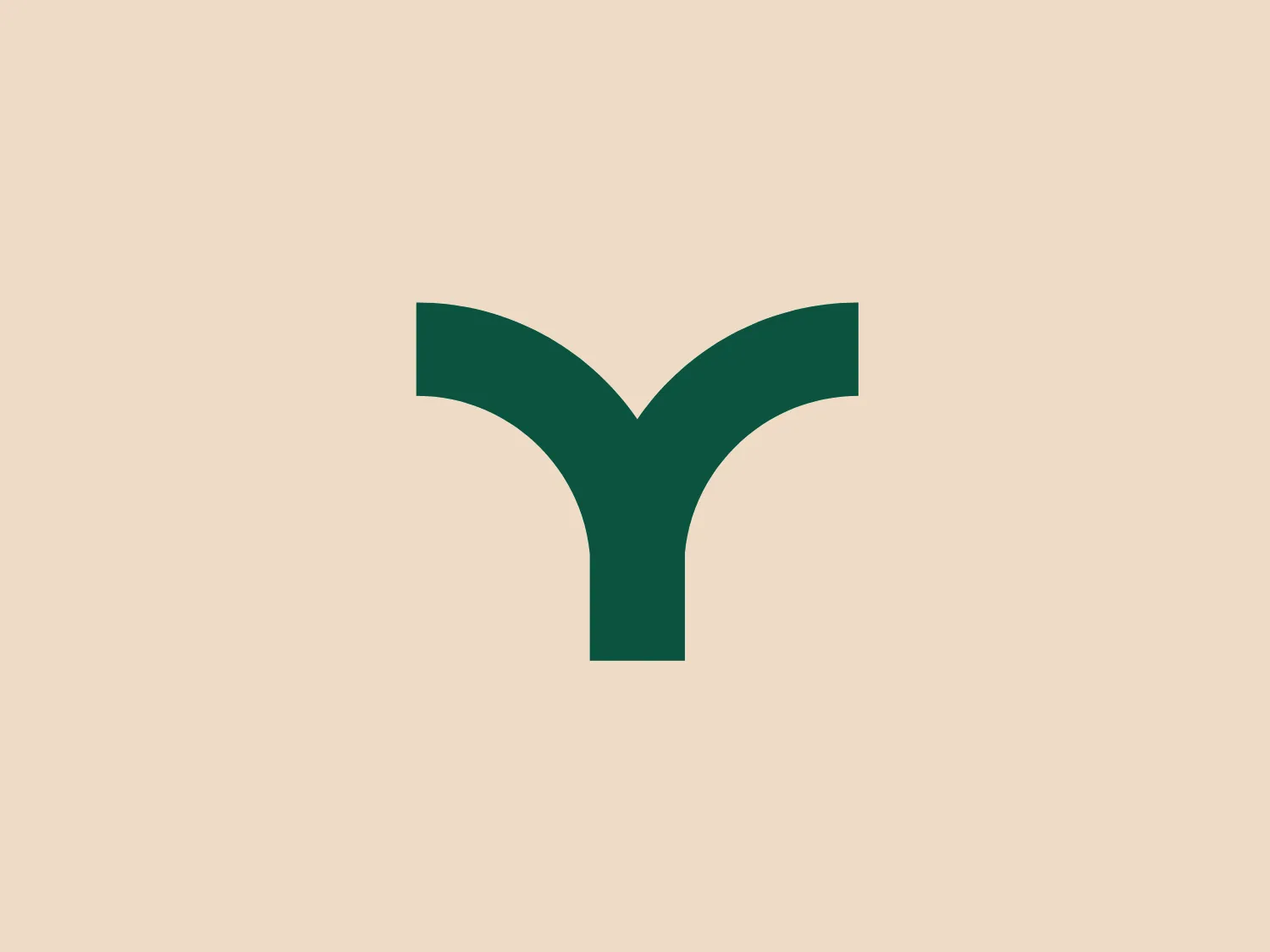 The Loyal logo depicts a stylized, dark green "Y" with a soft curvature extending into broad arms from a narrow base, giving it a dynamic and organic appearance. The arms of the "Y" thicken as they curve outward, suggesting growth or expansion. The color of the logo is a deep and professional shade of green, which often represents growth, renewal, and vitality. The overall design is minimalistic and modern, with no additional embellishments, making it versatile and easily recognizable. Considering the color and design of the Loyal logo, a contrasting light background that complements the green without overwhelming it would be most suitable.