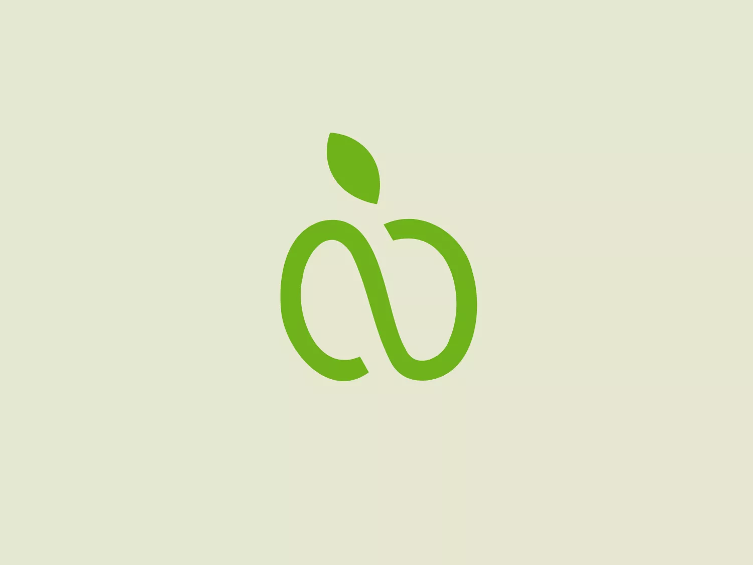 The Nutrilife Centar logo is a modern and minimalist stylized depiction of an apple, consisting of two elements: a leaf and a fruit-like shape beneath it. The design ingeniously uses negative space to suggest the separation between the two parts, creating an evocative connection to nature and health-related themes. Rendered in a vibrant shade of green, the logo promotes a sense of growth and vitality, with smooth, flowing lines and bold, connected shapes.