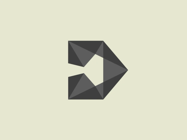 The Dadstar logo showcases a stylized letter "D" crafted from geometric shapes in shades of blue. With a modern, three-dimensional effect, the design incorporates triangular and polygonal facets to evoke depth and dimensionality, creating an origami-inspired, abstract representation of the initial. This dynamic logo conveys innovation and precision.