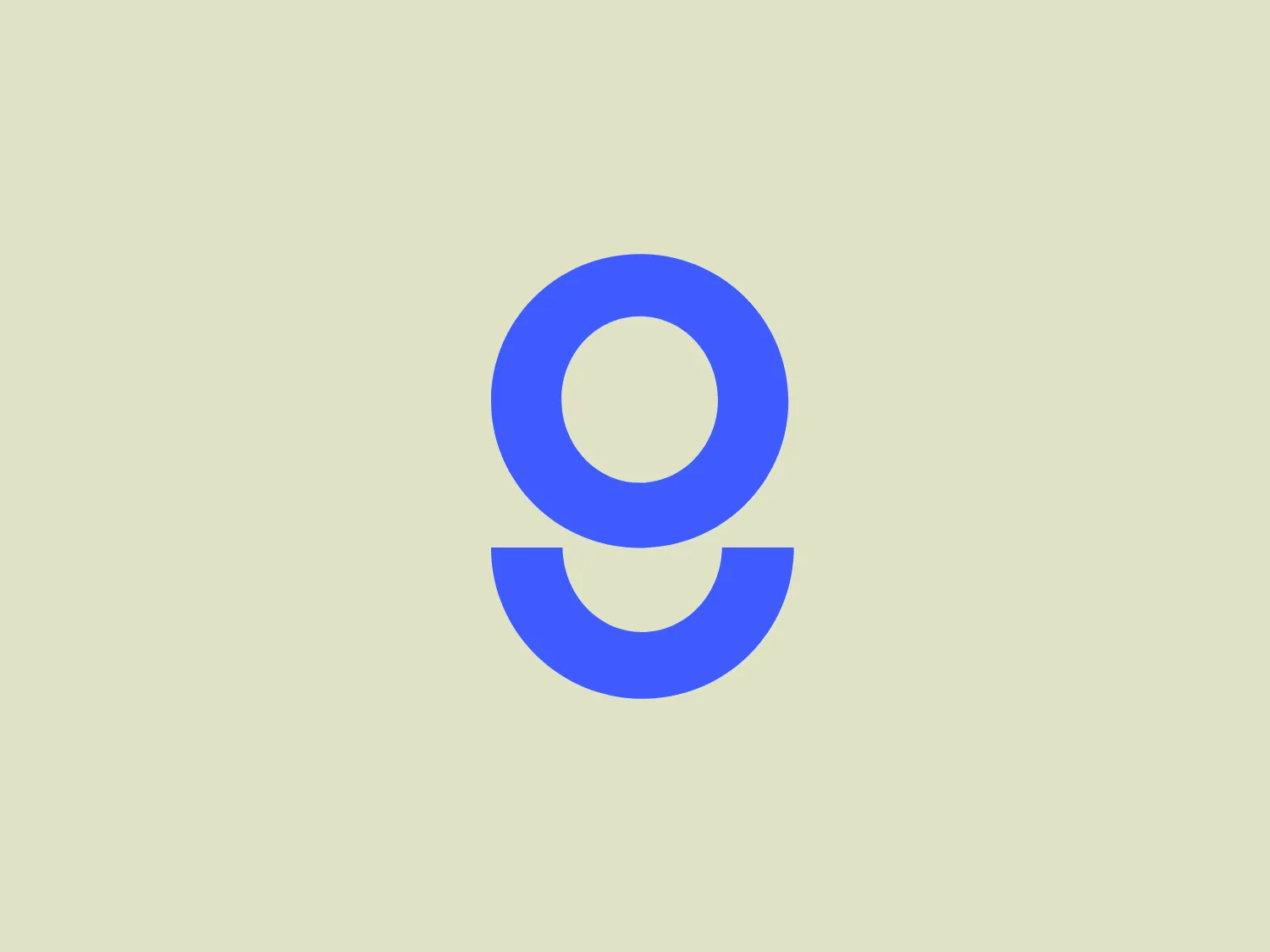 The logo for Goodments features two geometric figures: a complete circle on top and an incomplete circle on the bottom, both sharing a similar central alignment for symmetry. The main color is a bright, saturated blue, giving the design a modern and clean appearance. The upper circle conveys completeness, while the bottom shape, a semicircle or crescent, suggests openness or grounding. Together, they form a figure resembling the number "8" or an infinity symbol, indicating concepts such as infinity, continuity, or cyclicality. The simplicity of the shapes and the monochromatic color scheme enhance the logo's modern aesthetic and versatility.
