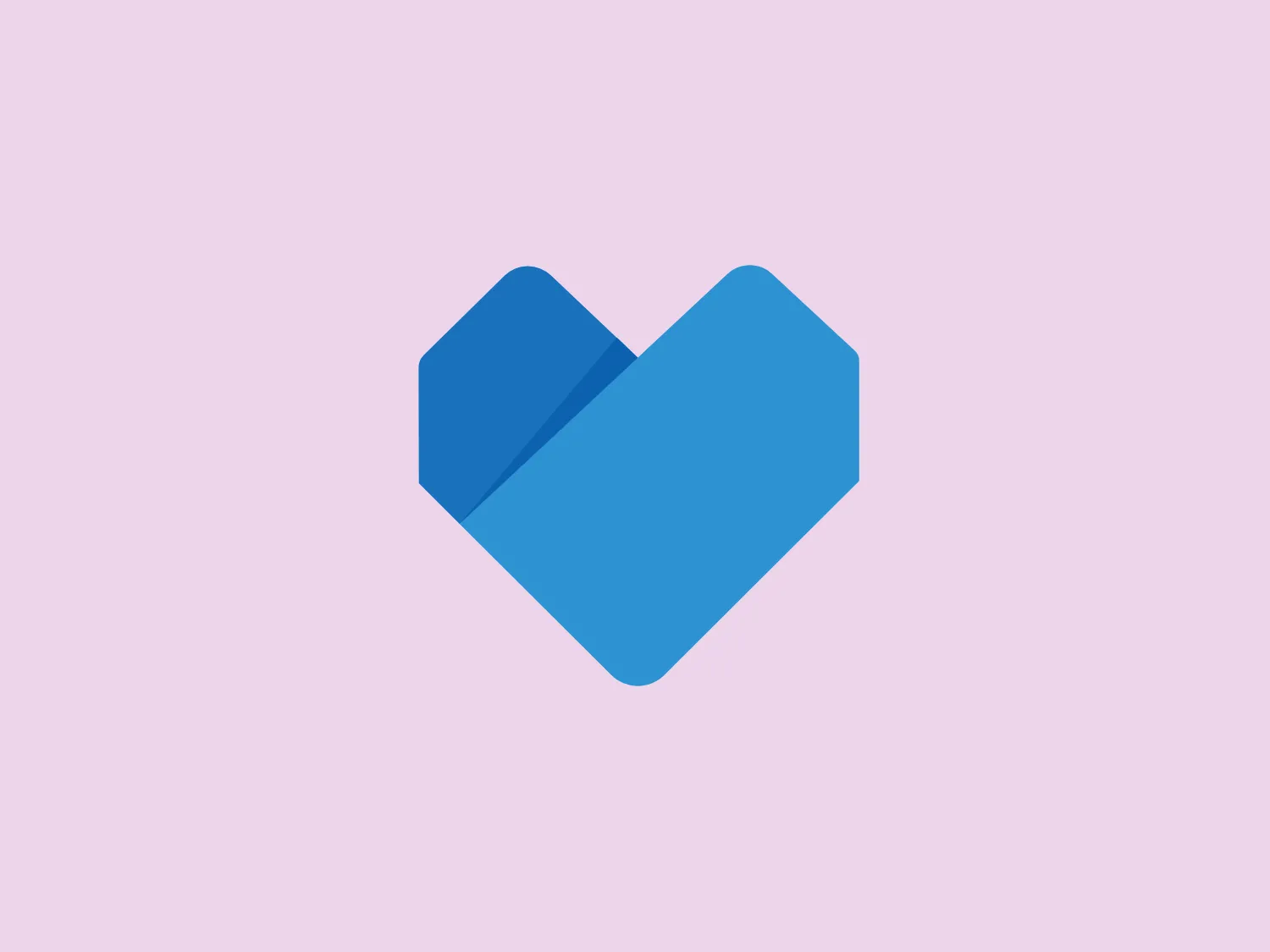 The VISR logo is a modern, clean, and simple geometric heart shape composed of two overlapping and intersecting diamond shapes. It features two shades of blue: a light sky blue and a slightly darker shade, creating a sense of depth and a 3D appearance. The logo invokes a sense of trustworthiness and professionalism, making it an ideal representation of the VISR brand.