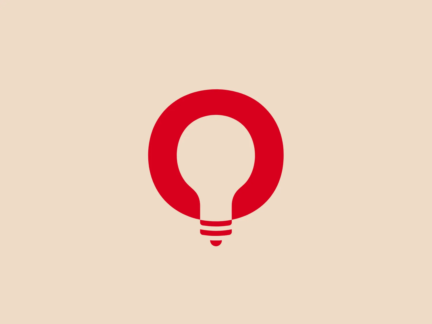 The Cope Electrical logo showcases a red light bulb icon enveloped within a red circular frame. The stylized light bulb features a white interior space and a flat bottom, conveying modernity and clarity. The use of red exudes energy and passion, while the circular frame adds a sense of completeness and inclusivity. Embracing minimalism, the design relies on bold shapes and color contrast to make a striking visual statement, reflecting creativity, innovation, and wholeness.