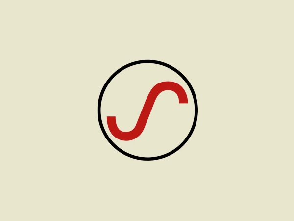 The Acoustic Signature logo showcases a bold, red curved line resembling a dynamic wave or an abstract "S" shape, set within a black circular border. The design is modern and minimalistic, utilizing the contrast between the vibrant red and the solid black to create a striking visual impact. Its simplicity allows for versatile use across various mediums. The logo effectively communicates movement and fluidity, indicative of the brand's adaptability and energy.
