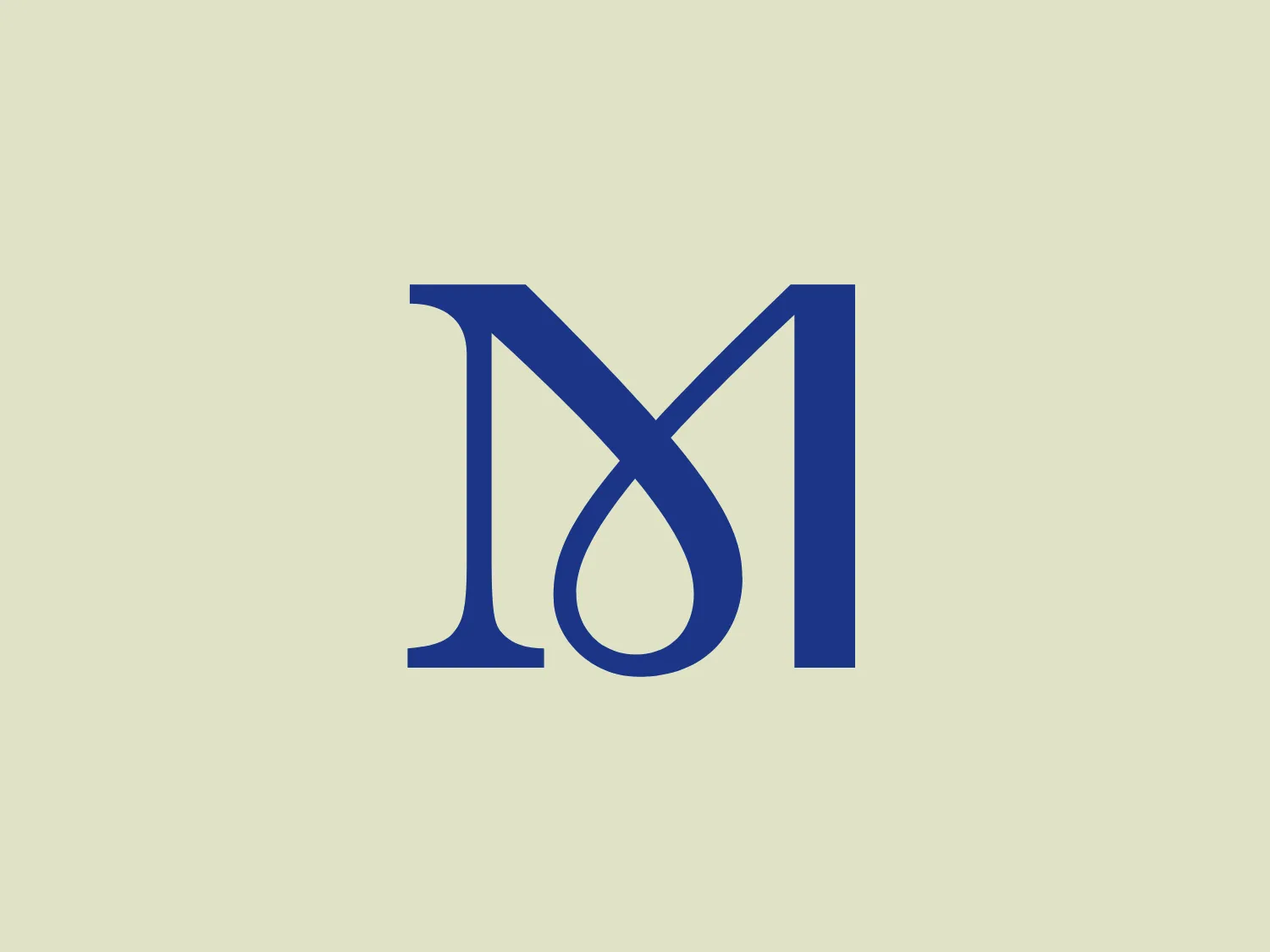 The International Council of Museums logo features a stylized letter "M" with a unique design incorporating a droplet shape within its structure, positioned at the connecting point of the letter's legs. The overall design has a modern and clean look, with sharp lines and a minimalist approach. It uses a solid, bold blue color, which gives it a professional and trustworthy feel. The combination of the letter with the droplet suggests a possible connection to fluidity, hydration, or purity, often associated with water-related brands or industries.
