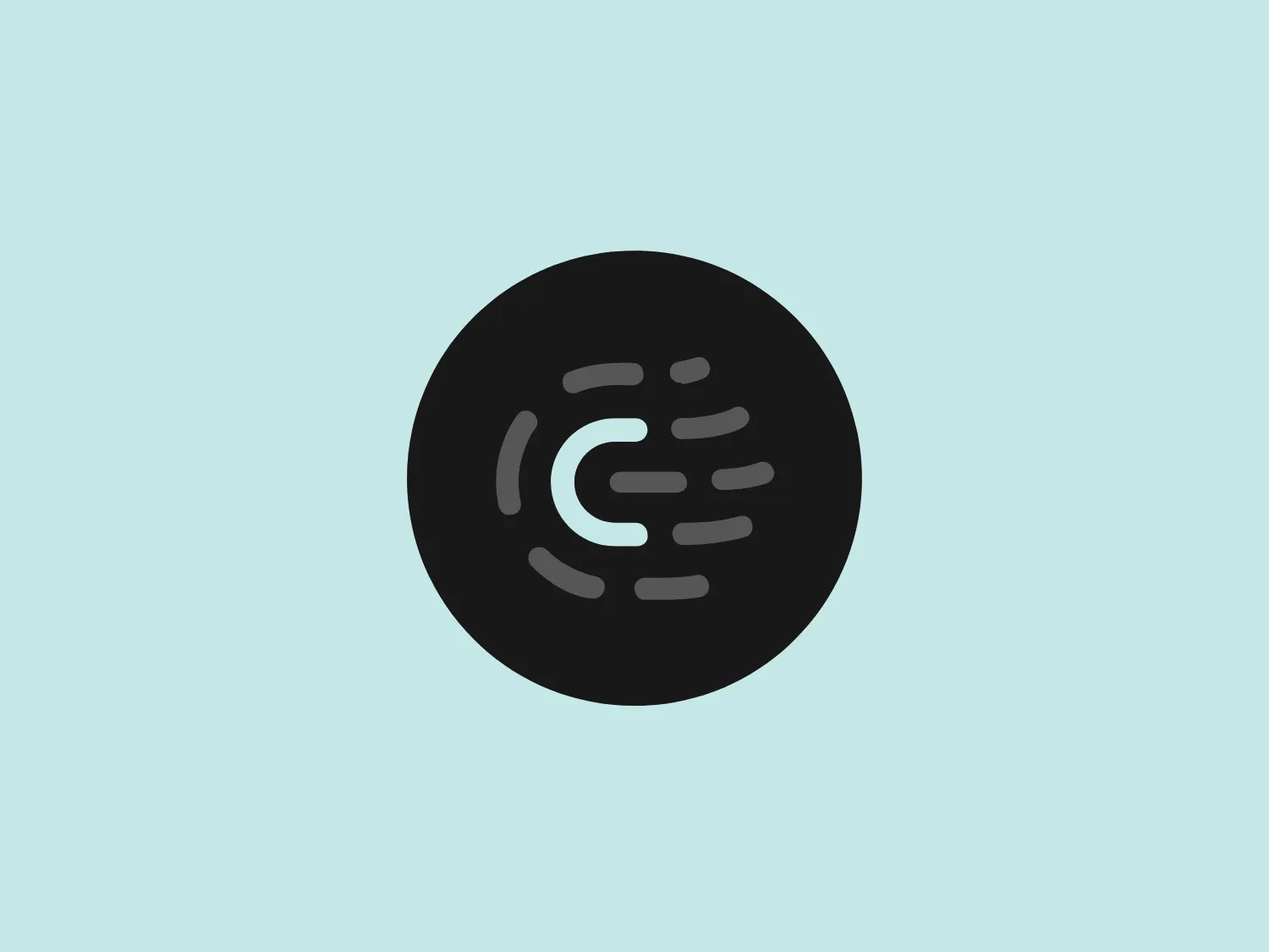 The Cognito logo features a stylized fingerprint motif composed of white and turquoise lines against a deep blue circular background. The modern, minimalist design incorporates slight gradients that add depth to the lines, which are arranged to mirror the unique swirls and ridges found in a human fingerprint. This suggests individuality and security, making it suitable for technology or security-related branding. The overall aesthetic is clean and digital, with a cool tone that would benefit from a complementary background color.