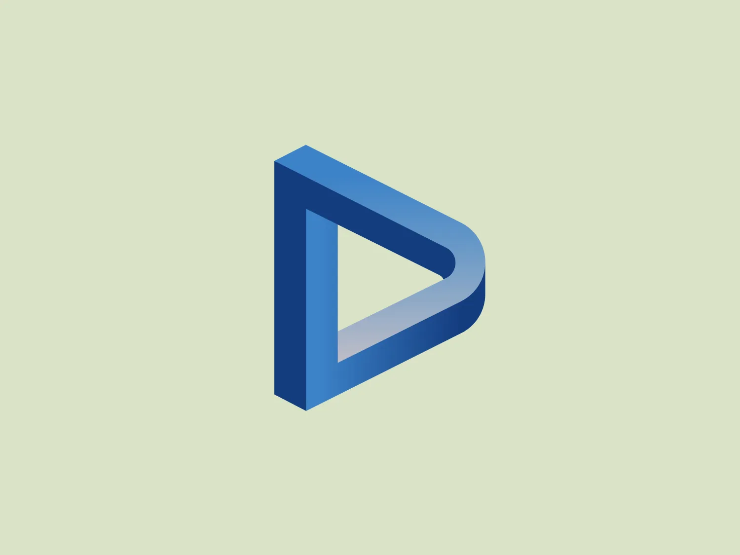 The Dedalus logo is a stylized, geometric design with a three-dimensional effect. It uses a combination of blue shades to create depth, with darker tones defining the edges and lighter tones highlighting the faces. The shapes form a modern and tech-inspired play on the letter 'D', with a triangular negative space in the center. The overall look is clean, bold, and dynamic, making it suitable for a digital or media-focused brand.