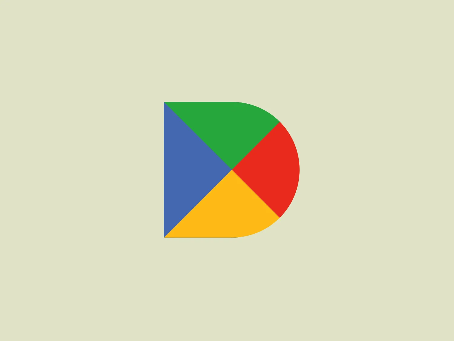 The Dalxiis logo features a stylized letter 'D' with a rounded right side and a flat, vertical left side. It is sectioned into four pie-like segments, each filled with a different color: blue on the top-left, green on the top-right, yellow on the bottom-right, and red on the bottom-left. The colors are bright and primary, and the divisions between each color are clean, forming a sharp 'X' in the center of the 'D'. The overall design is simple, modern, and appears dynamic due to the interplay of the colors. Given the color scheme, a neutral or soft background would complement it well.