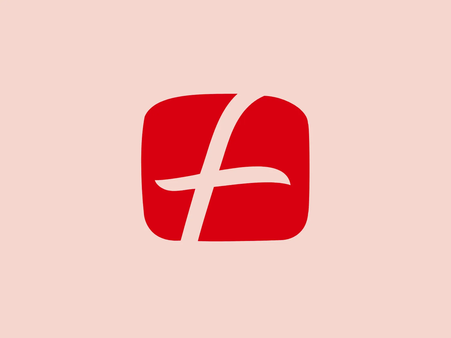 The Frisquet logo features a bold, abstract design with a white curvilinear element that slices diagonally across a deep red square background. The white shape resembles a stylized letter, creating a sense of movement and dynamism. The corners of the square are softly rounded, which softens the overall look and contrasts with the sharpness of the white shape. Given its vibrant red hue, a lighter background that doesn't compete for attention would complement the Frisquet logo well.