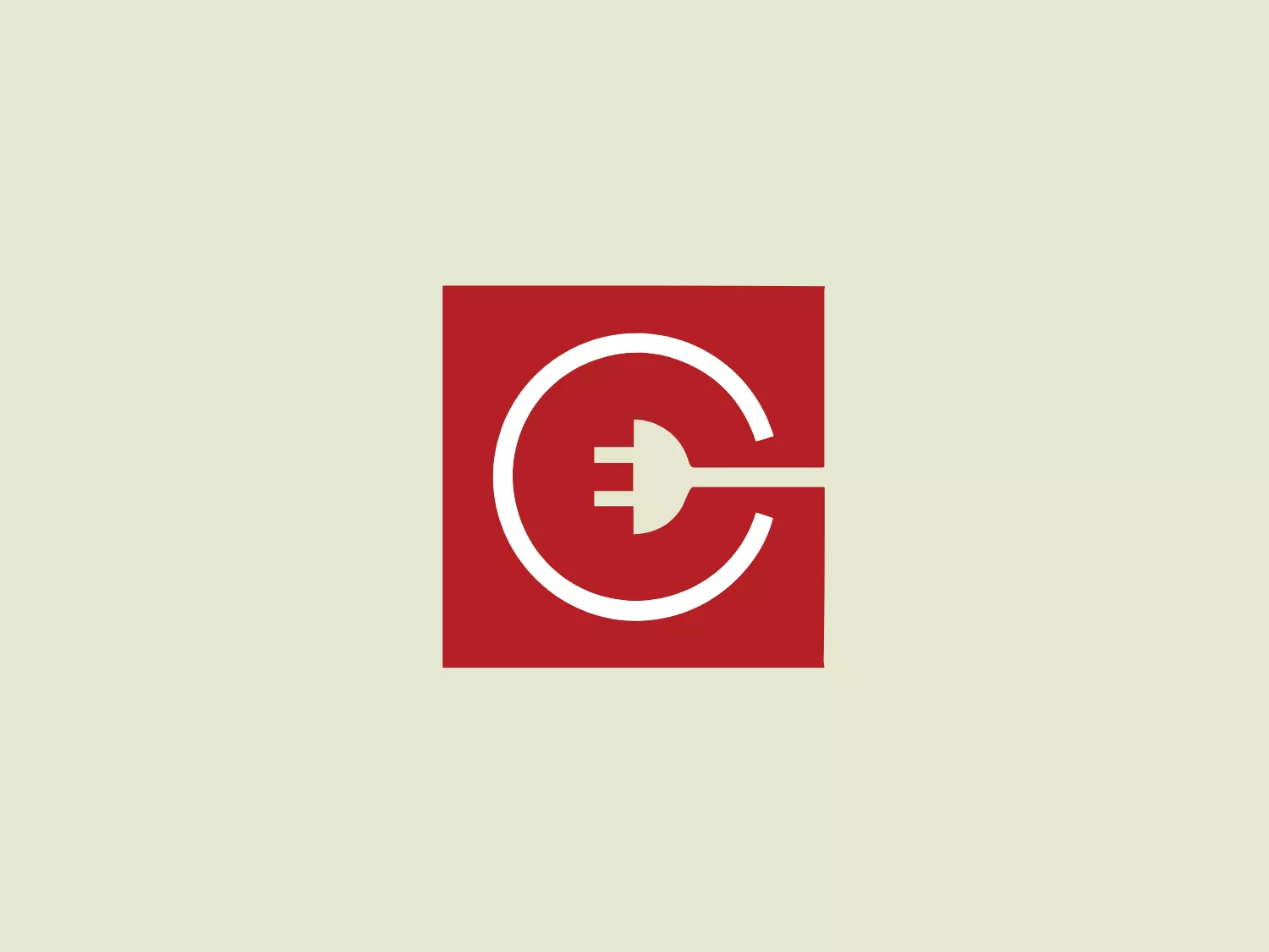 The Gadget logo showcases a bold, white electrical plug symbol at the center of a circle, against a vivid red square background. The plug's prongs are stylized with sharp, clean lines, conveying modernity and power. This minimalist design emphasizes the symbol that embodies energy, power supply, and the electrical industry. The high contrast of the white symbol on the red background ensures high visibility and brand recall, making it suitable for various applications.