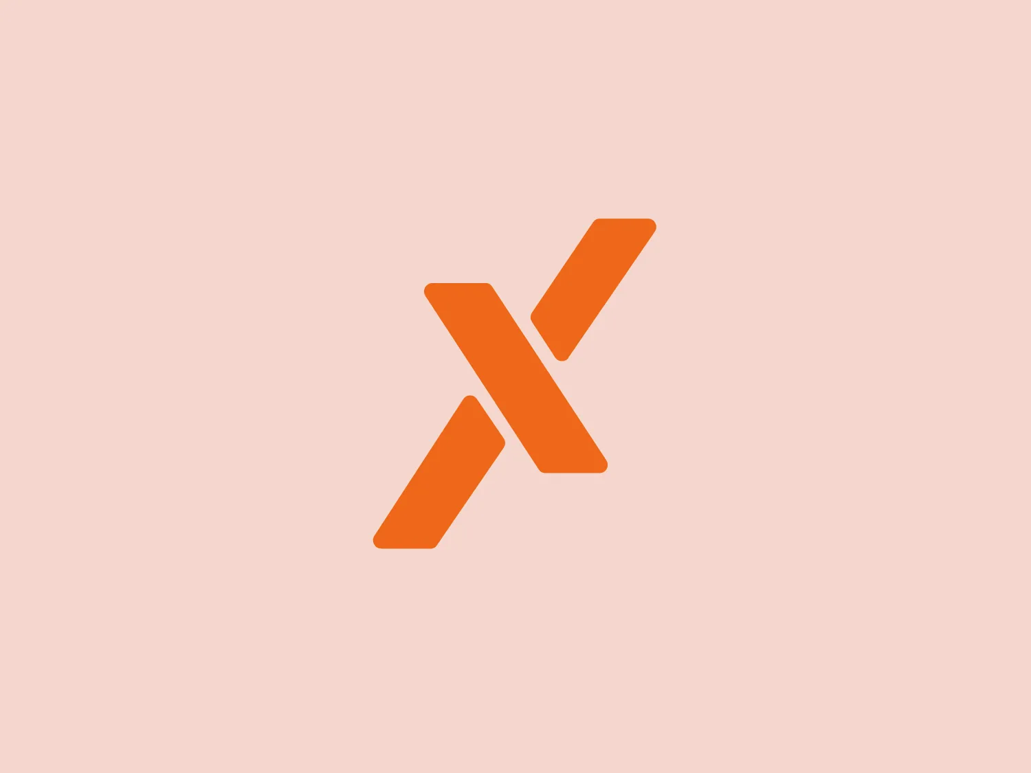 The Texco Construction logo features two symmetrical, slanted bars that intersect in the middle to create an abstract X shape. The design is simple and modern, with clean lines and no additional embellishments. Both bars are the same width and length, giving the logo a balanced and stable appearance. The color of the bars is a vivid orange, conveying energy and innovation. The background is plain white, making the orange color pop and creating a contrast that is both eye-catching and professional. For a background that complements this logo while maintaining its energetic and fresh vibe, a light and unobtrusive color such as a soft peach or off-white would be ideal.