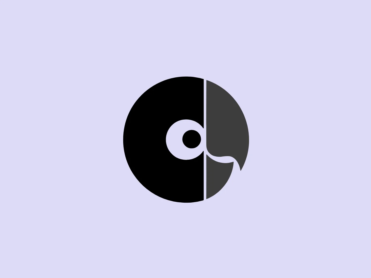 The image is a stylized logo resembling a yin-yang symbol, symbolizing balance and duality. It consists of two swirl-shaped halves that fit snugly together, forming a perfect circle. The left half is black with a white dot near the lower end, while the right half fades from a middle gray at the junction to a lighter gray towards the edge, with a black dot mirroring its counterpart on the left. The transition between the two halves is smooth, suggesting a seamless integration of the contrasting elements. This minimalist and modern design features a monochromatic color scheme that is both stark and harmonious, conveying a sense of calm and unity for Corella Publishing.