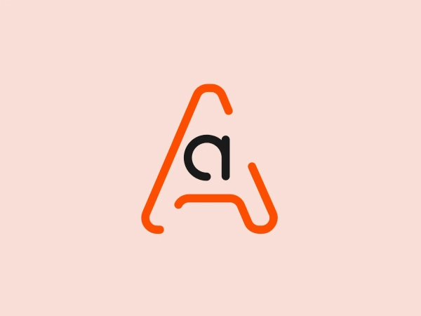 The modern and minimalistic stylized 'A' with playful contrast and sense of movement makes the Apsolon logo stand out.